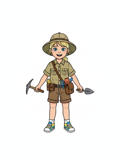 Ashley's Archaeologist Adventures 🌟 - Classic Coloring Book