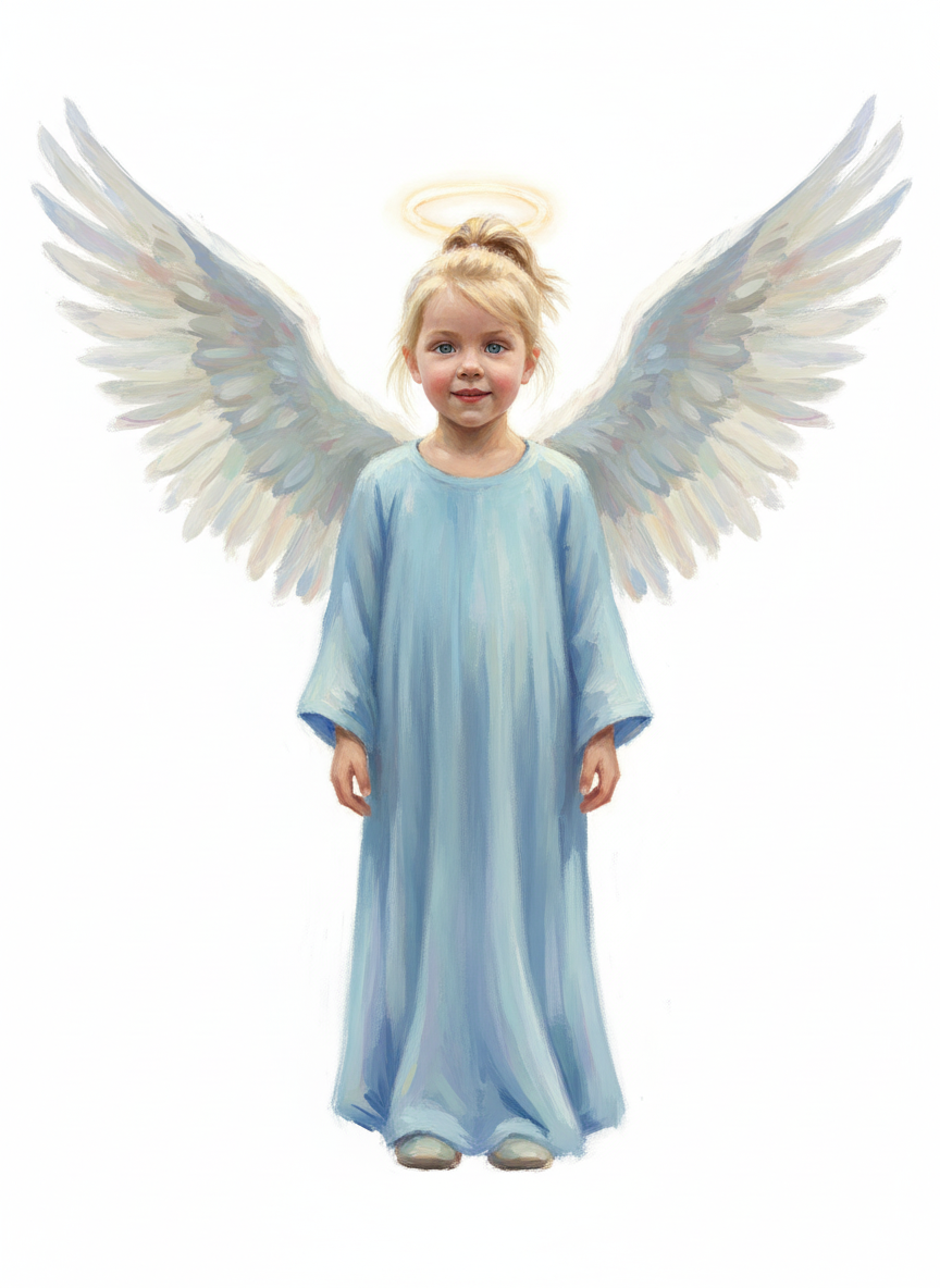 Ashley the Angel - Impressionist Painting