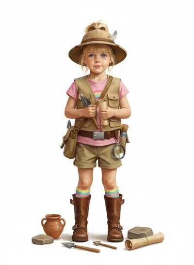 Ashley's Archaeologist Adventures 🌟 - Impressionist Painting