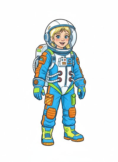 My Girl's Space Adventure 🌟 - Classic Coloring Book