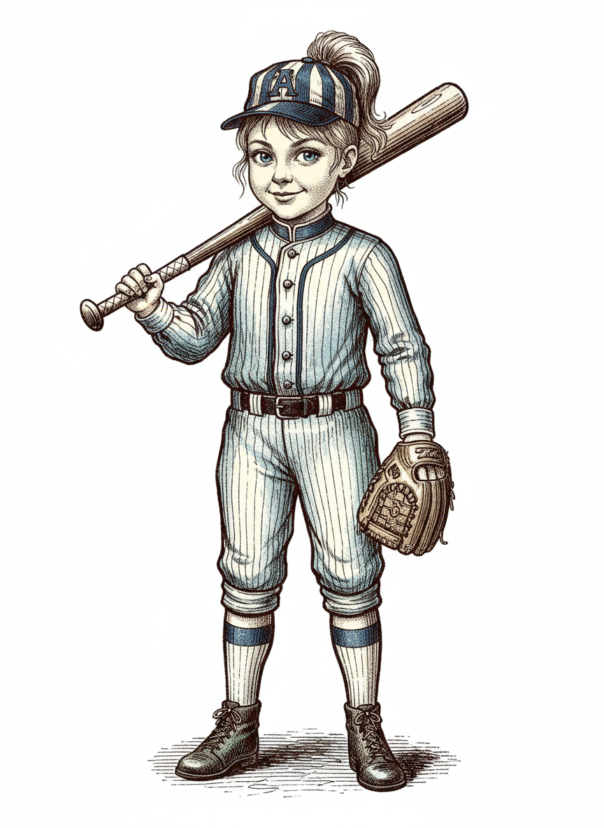 Ashley the All-Star - Victorian Illustration
