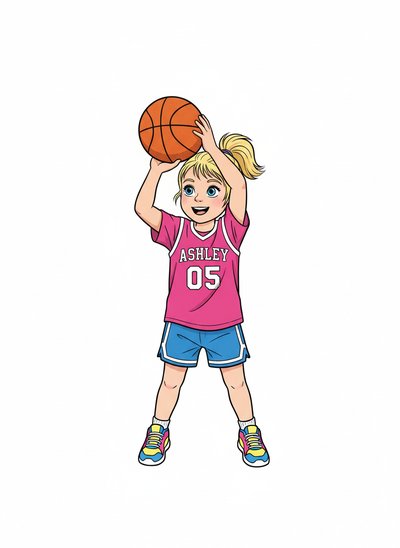Ashley the Basketball Star 🌟 - Classic Coloring Book