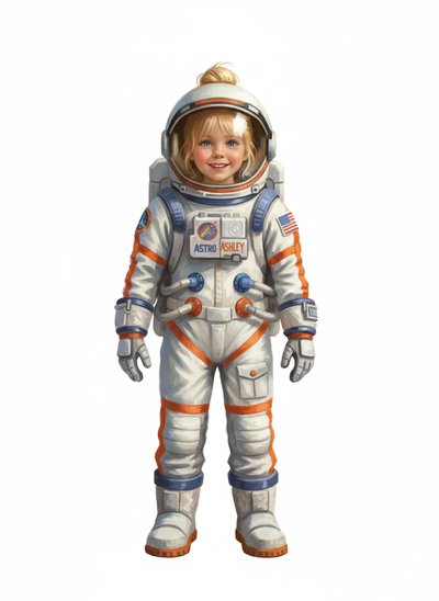 My Girl's Space Adventure 🌟 - Impressionist Painting