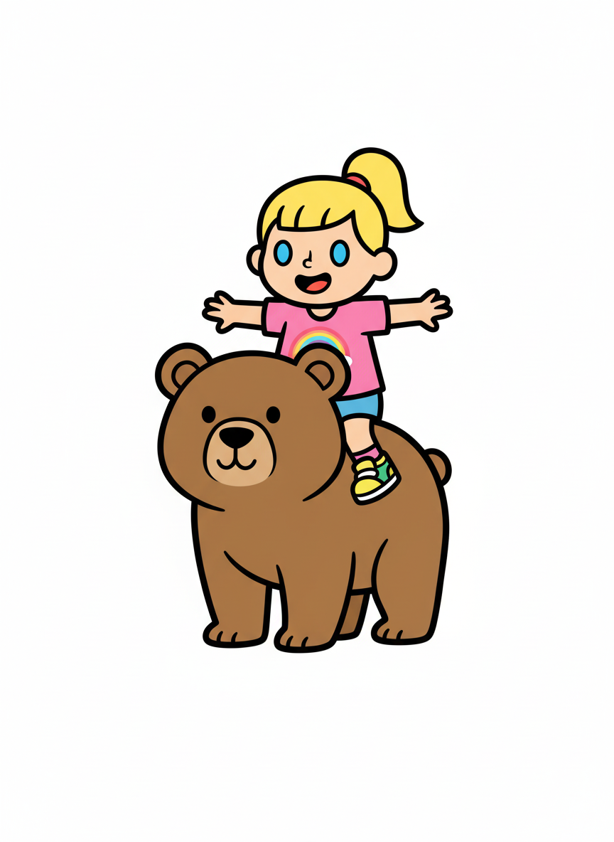 Ashley the Bear Rider - Preschool Simple