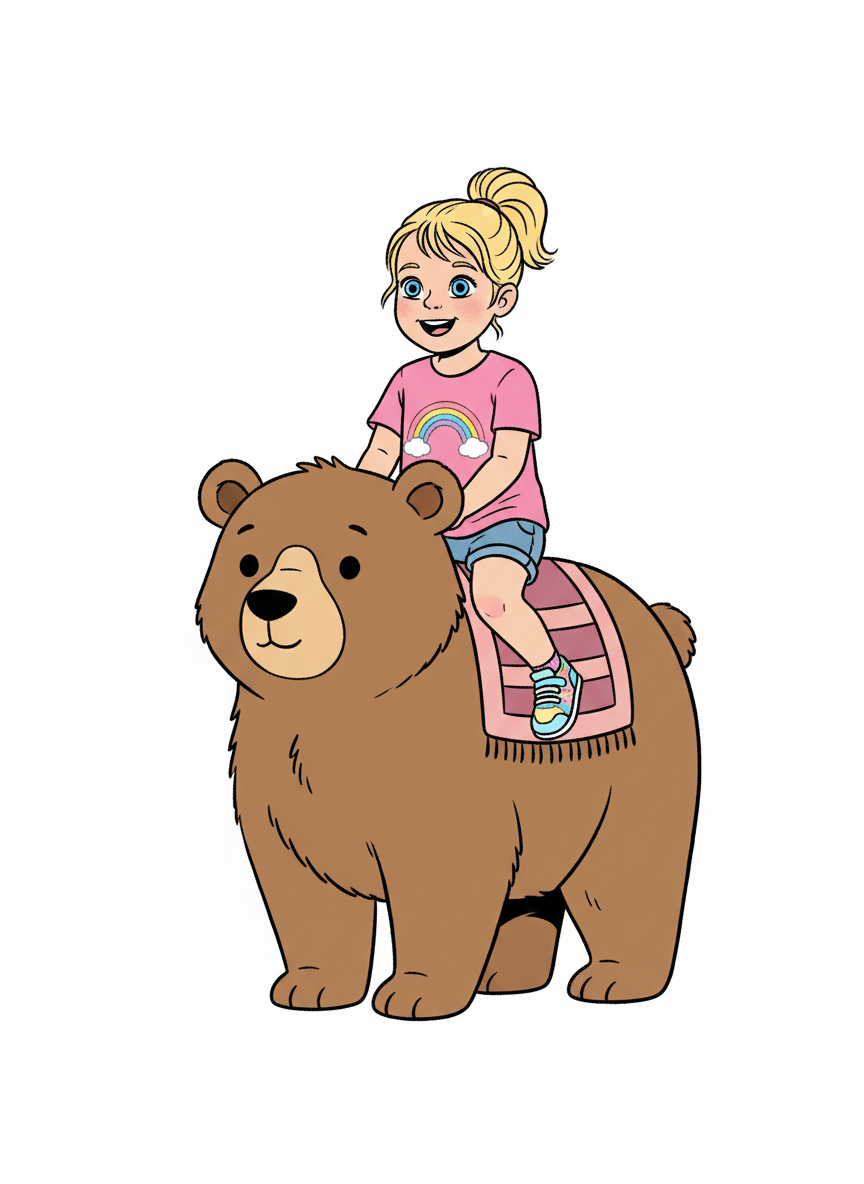 Ashley the Bear Rider - Classic Coloring Book