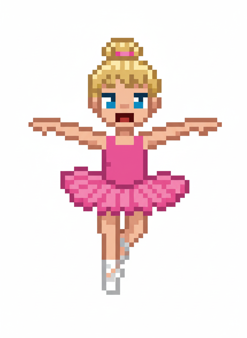 Ashley the Ballet Star - Pixel Art