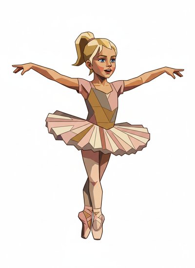 My Girl's Ballet Dream ✨ - Cubist Painting