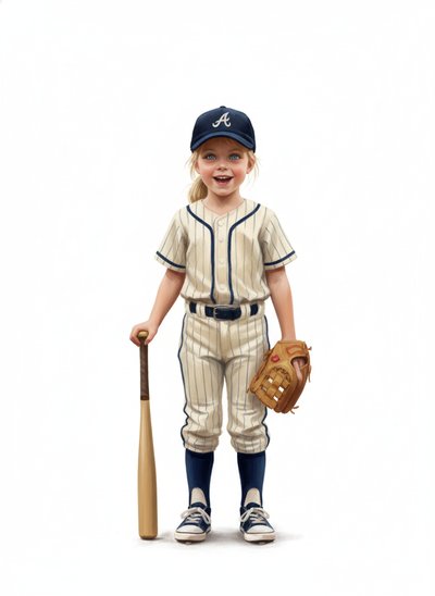 My Little Slugger ⚾ - Impressionist Painting