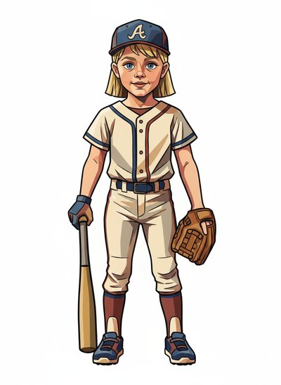 My Little Slugger ⚾ - Cubist Painting
