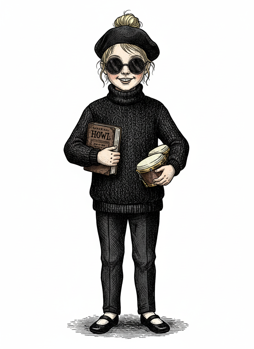 Beatnik Ashley - Victorian Illustration