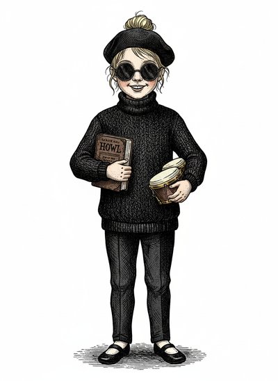 Ashley’s Beatnik Adventure 🎨 - Victorian Illustration