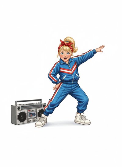 Ashley's Boombox Moves 🎶 - Vintage Storybook
