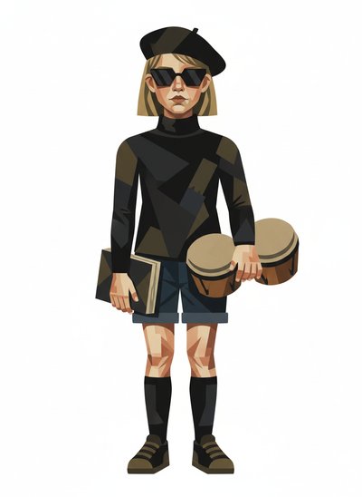 Ashley’s Beatnik Adventure 🎨 - Cubist Painting