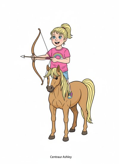 Ashley's Magical Centaur Adventure 🐎 - Classic Coloring Book
