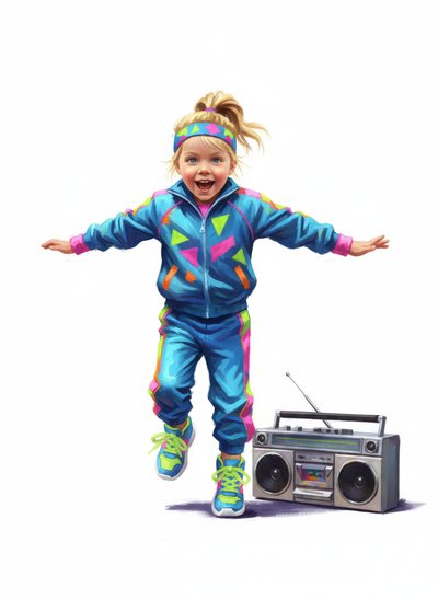Ashley's Boombox Moves 🎶 - Impressionist Painting