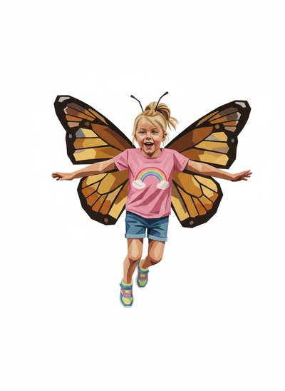 Ashley’s Butterfly Adventure 🦋 - Cubist Painting