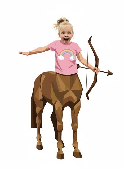 Ashley's Magical Centaur Adventure 🐎 - Cubist Painting