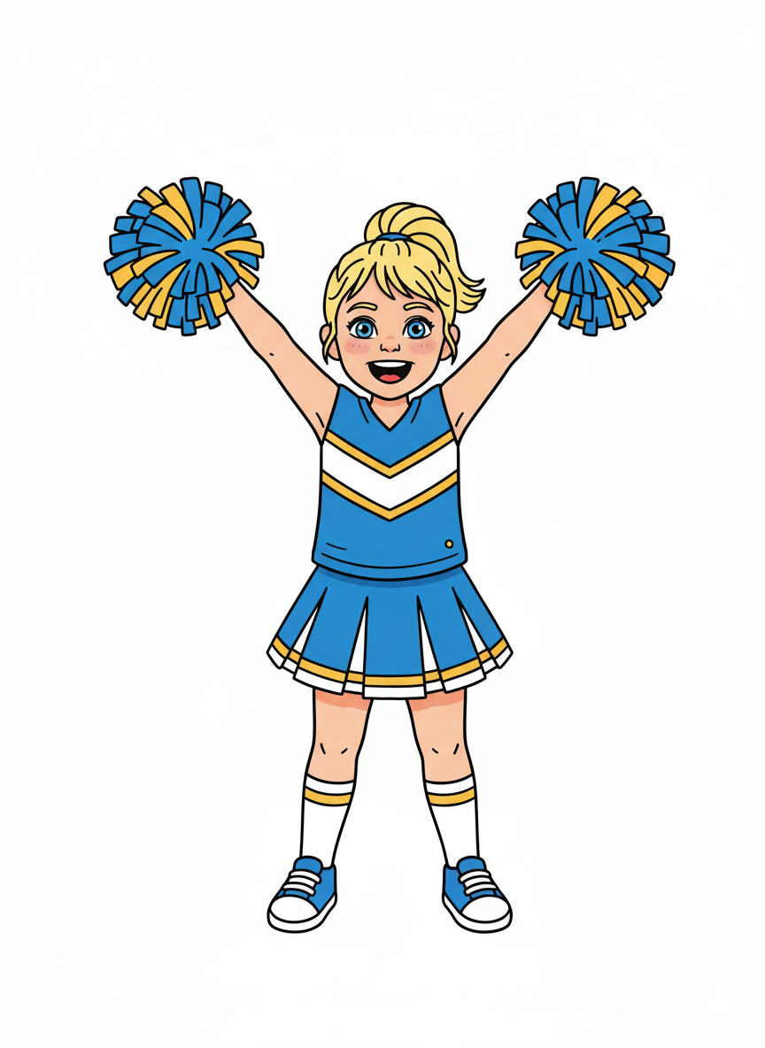 Cheerleader Ashley - Classic Coloring Book