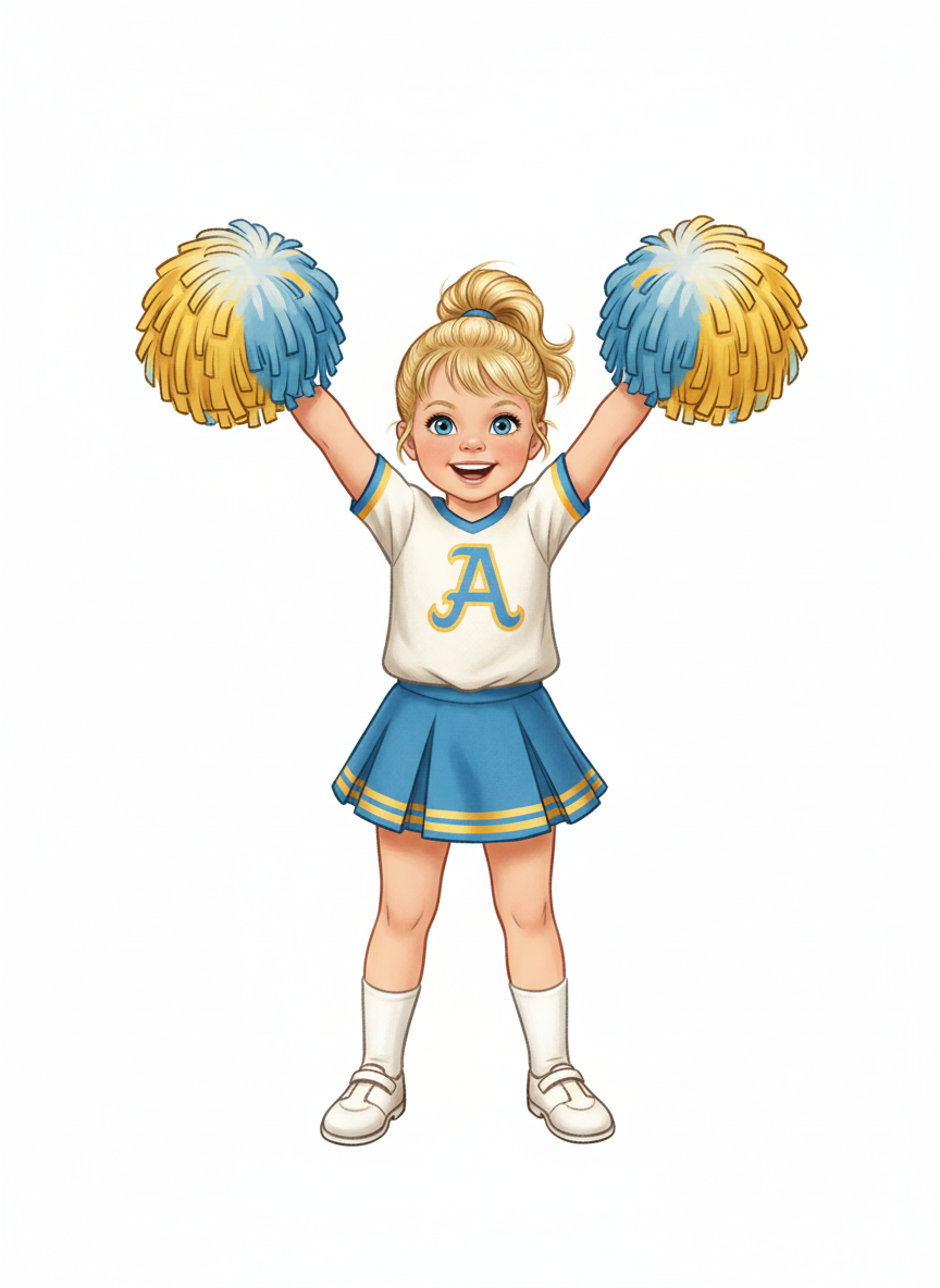 Cheerleader Ashley - Vintage Storybook