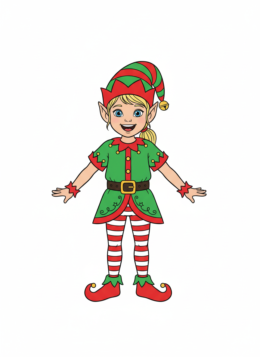 Ashley the Elf - Classic Coloring Book