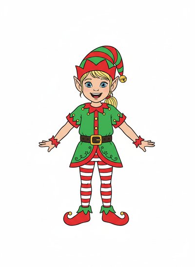 Ashley's Elf Adventures 🎄 - Classic Coloring Book
