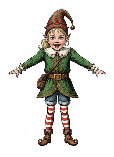 Ashley's Elf Adventures 🎄 - Victorian Illustration