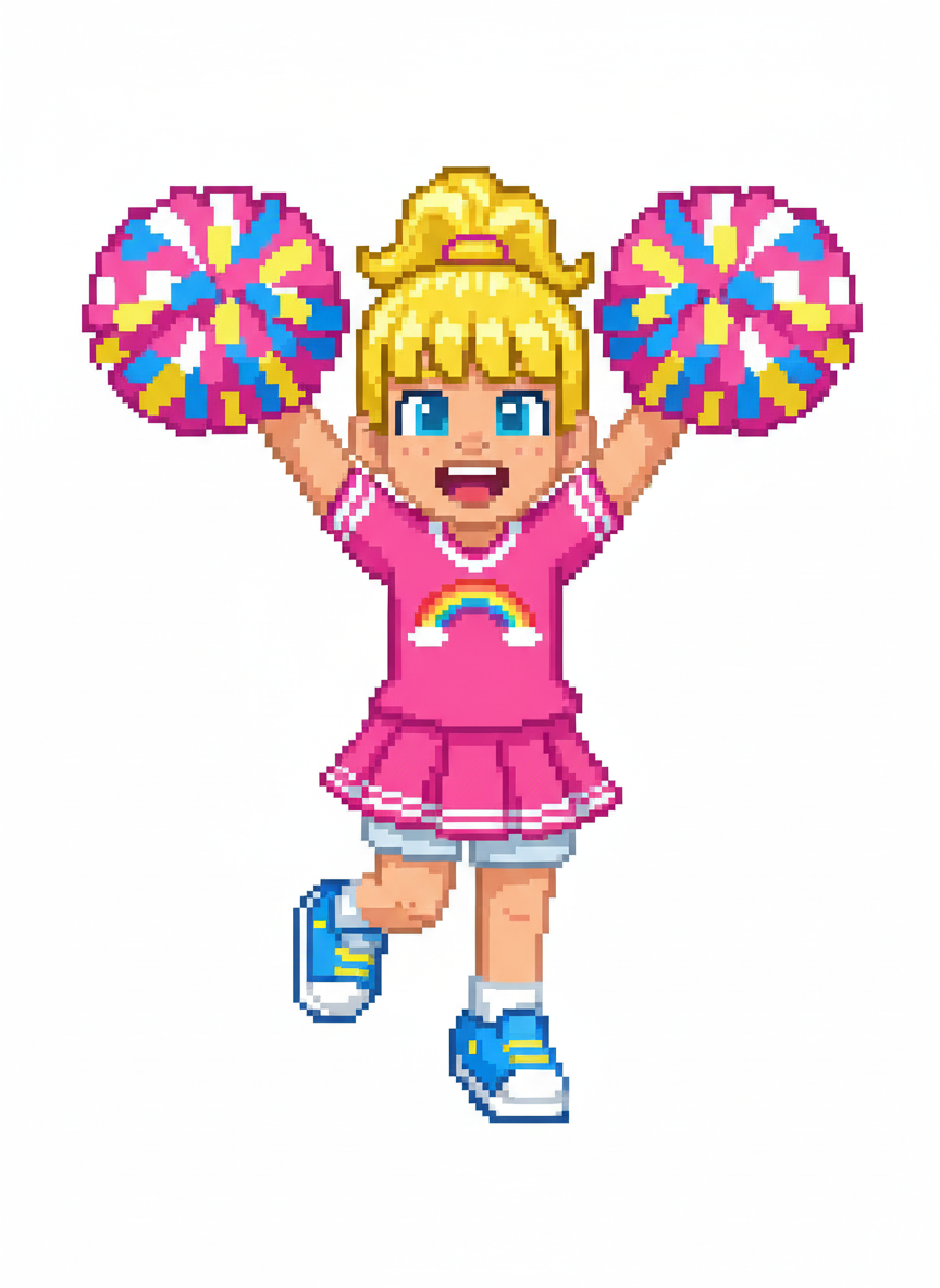 Cheerleader Ashley - Pixel Art