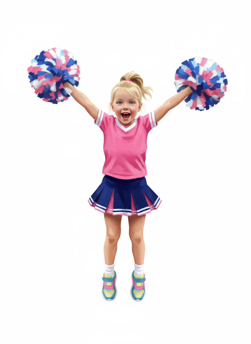 Cheerleader Ashley - Impressionist Painting