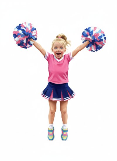 Ashley's Cheerleading Adventure 🎀 - Impressionist Painting