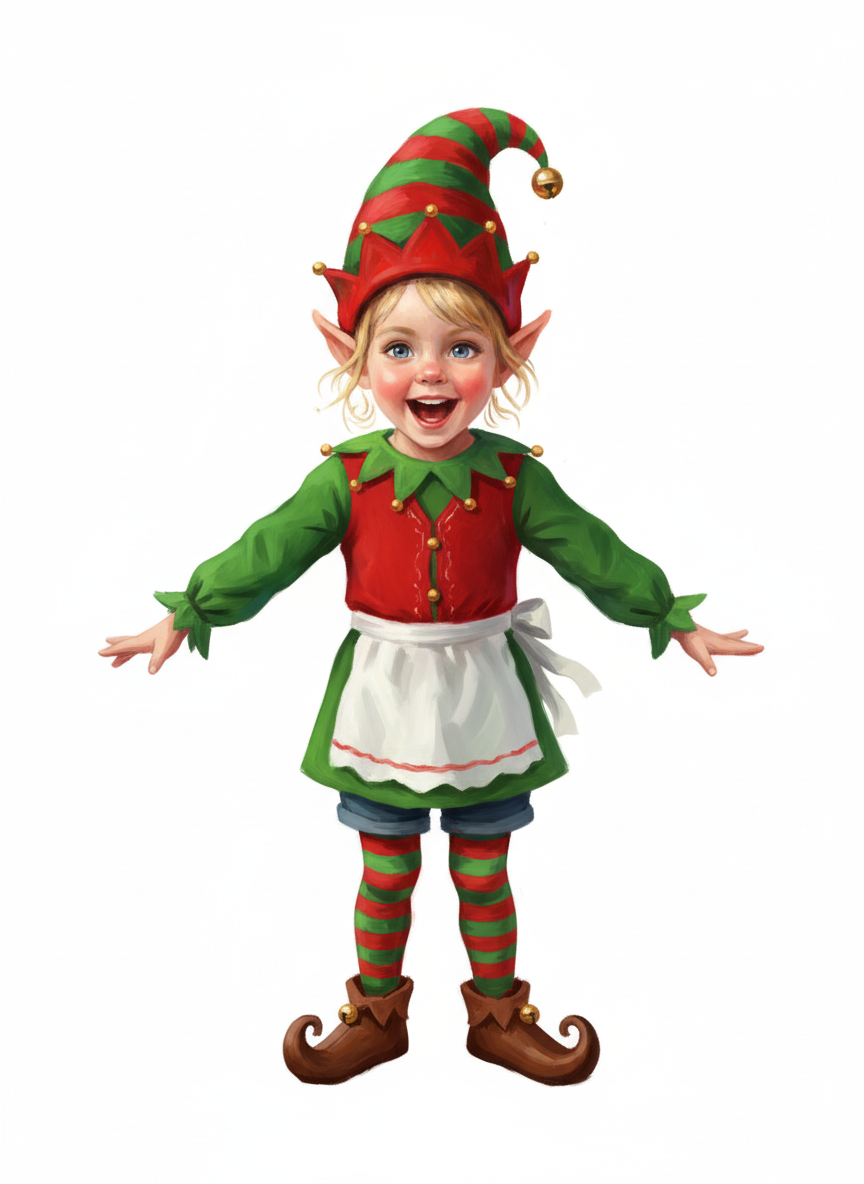 Ashley the Elf - Impressionist Painting