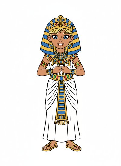 My Girl as a Pharaoh 👑 - Classic Coloring Book