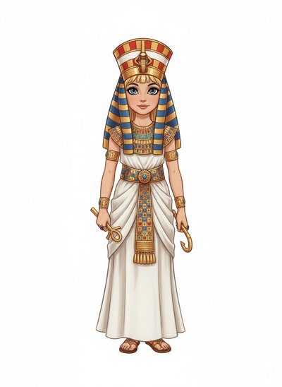 My Girl as a Pharaoh 👑 - Vintage Storybook