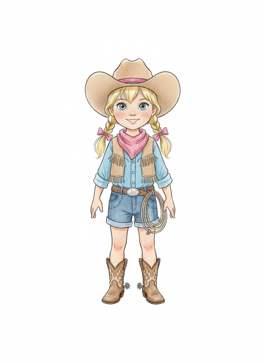 Ashley the Cowpoke Princess - Gentle Pencil