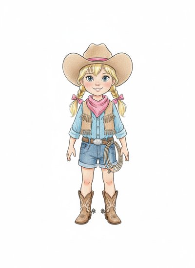 My Little Cowgirl Adventure 🤠 - Gentle Pencil