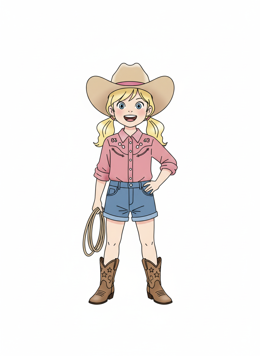 Ashley the Cowpoke Princess - Minimalist