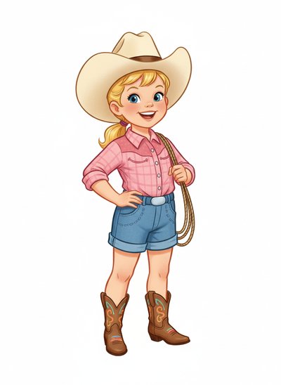 My Little Cowgirl Adventure 🤠 - Vintage Storybook