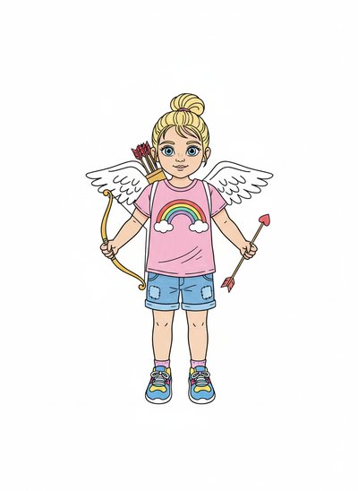My Girl's Cupid Adventures 💘 - Classic Coloring Book