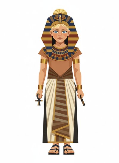 My Girl as a Pharaoh 👑 - Cubist Painting