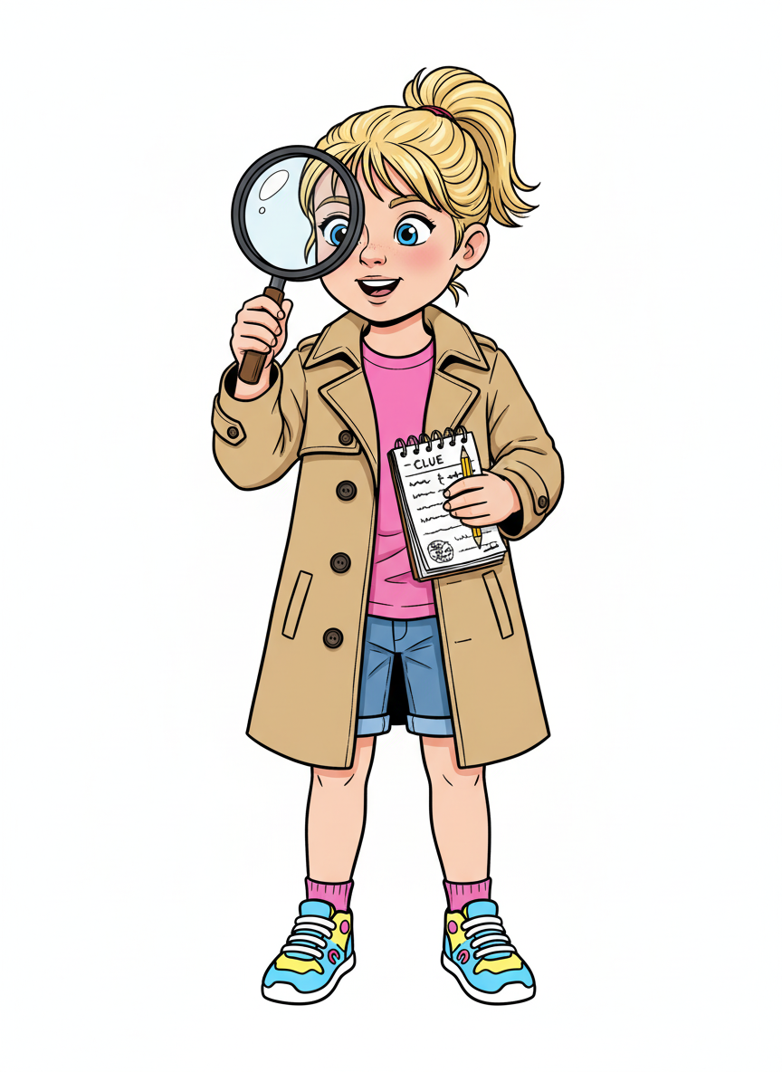 Detective Ashley - Classic Coloring Book