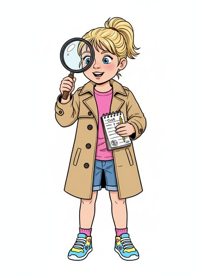 Ashley the Detective's Adventures 🕵️‍♀️ - Classic Coloring Book
