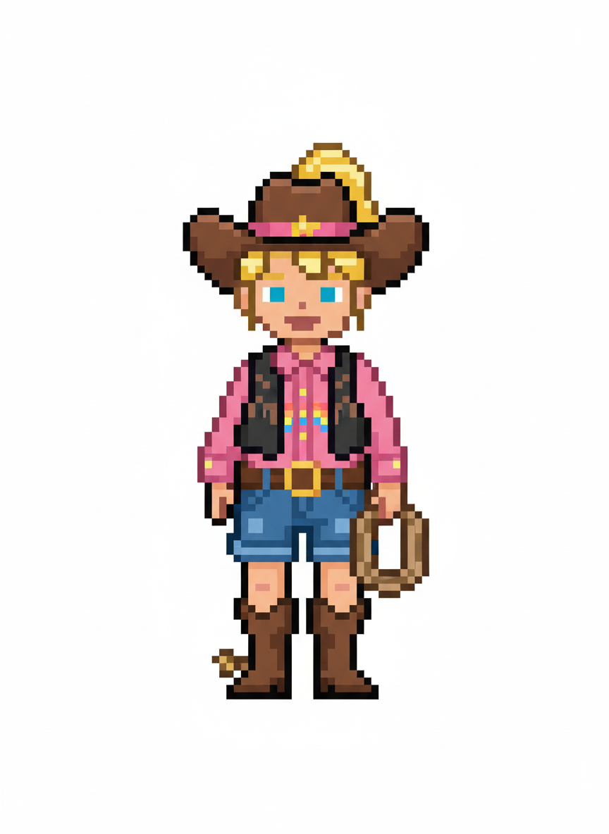 Ashley the Cowpoke Princess - Pixel Art