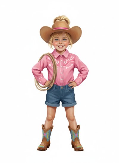 My Little Cowgirl Adventure 🤠 - Impressionist Painting