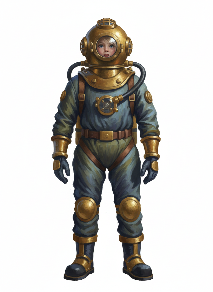 Diver Ashley - Impressionist Painting