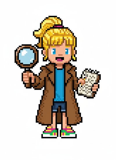 Ashley the Detective's Adventures 🕵️‍♀️ - Pixel Art