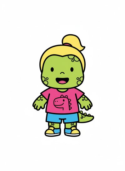 My Little Dino Girl 🦖 - Preschool Simple