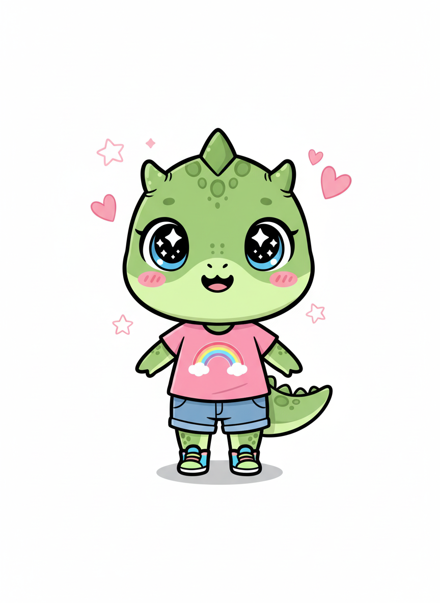Ashley's Dino Roar - Kawaii Cute