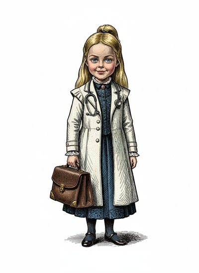 My Girl's Doctor Adventures 🩺 - Victorian Illustration