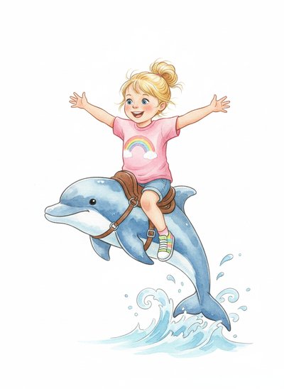Ashley's Dolphin Adventures 🌊 - Gentle Pencil