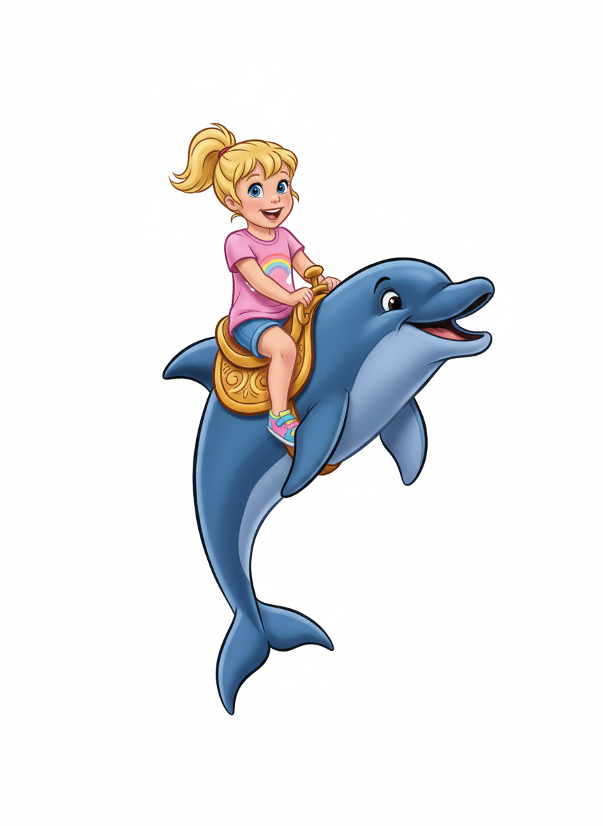 Ashley the Dolphin Rider - Golden Age Animation