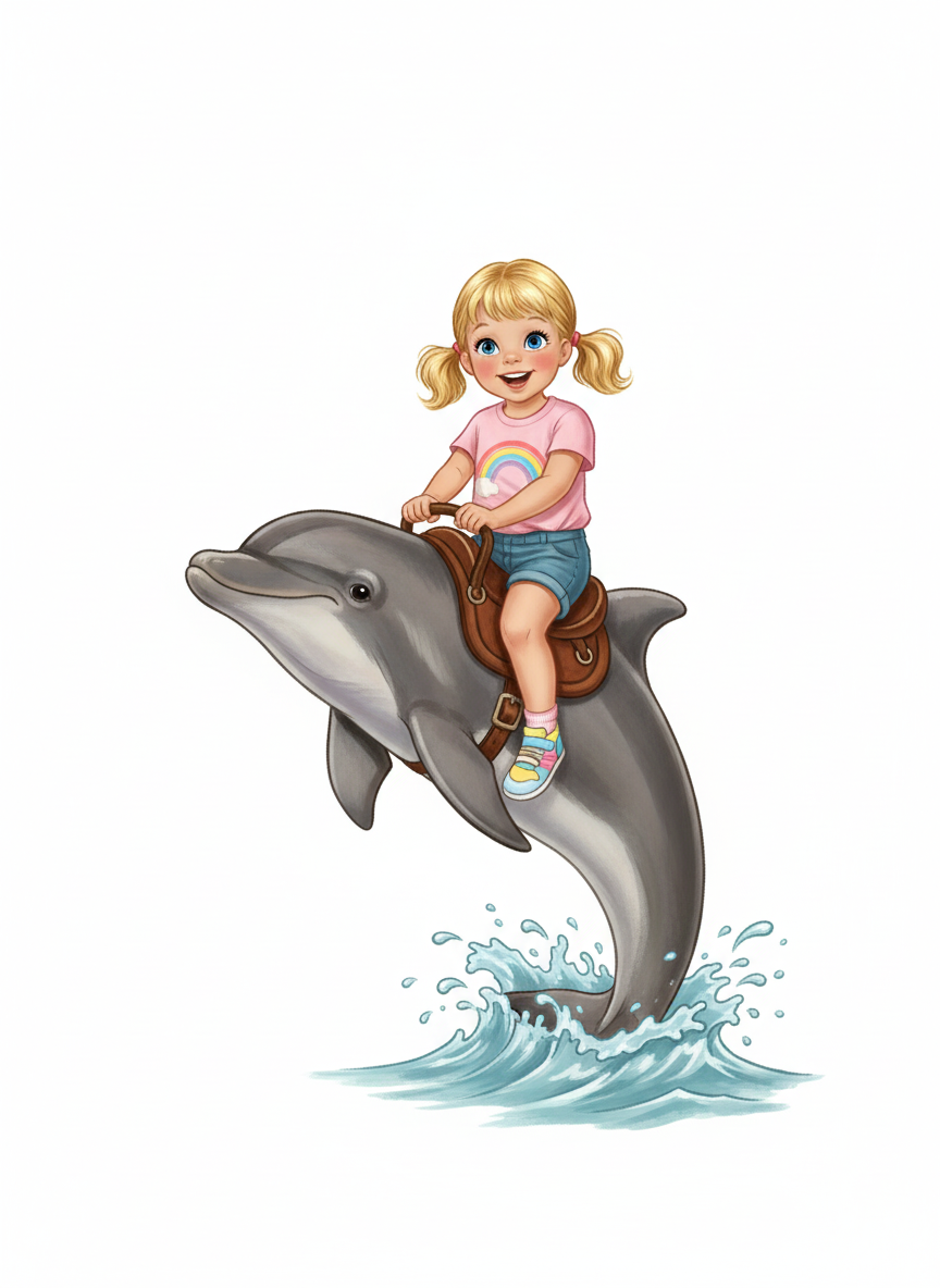 Ashley the Dolphin Rider - Vintage Storybook